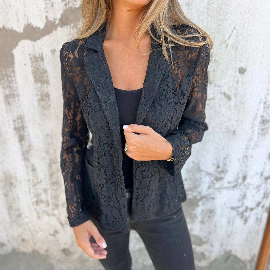 Chemise en Dentelle à Boutons