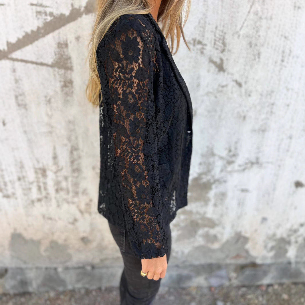 Chemise en Dentelle à Boutons