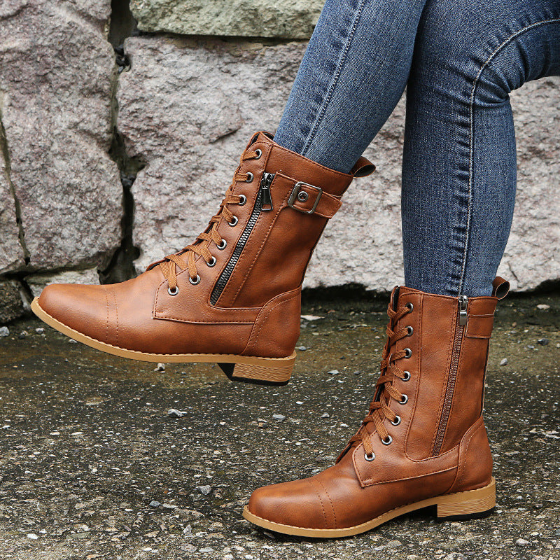 Bottes Élégantes à Lacets