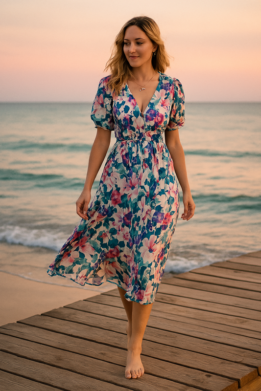 Chic Robe en mousseline