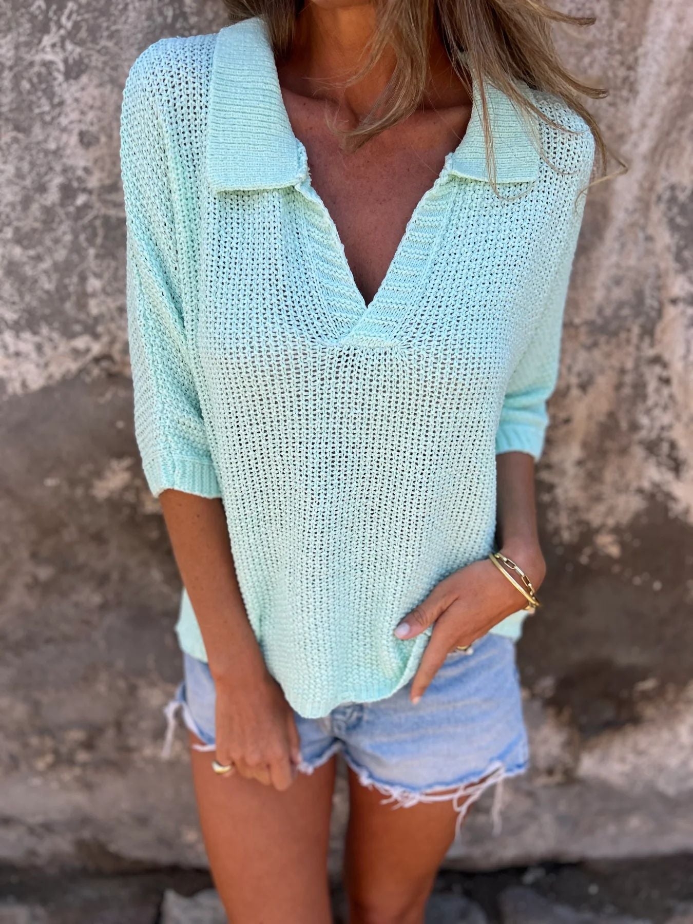 Livia | Le Pull Chemise Élégance